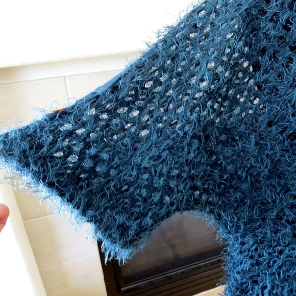 Kaktus Women's Open Knit Kimono Cardigan Dark Teal XL EUC - Picture 8 of 12